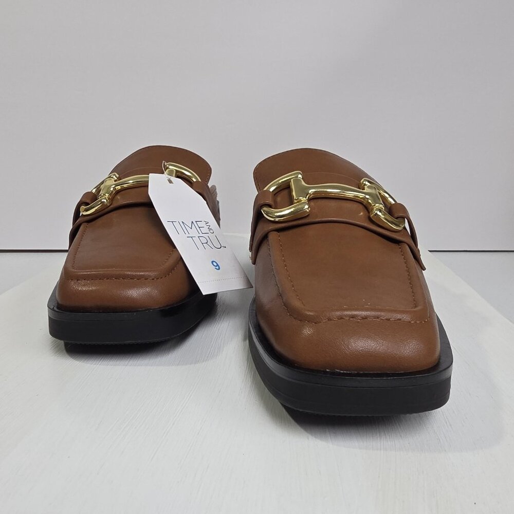 Time and Tru Shoes Womens Size 9 Brown Loafer Mule Memory Foam WMTT45AM124 - Picture 3 of 11